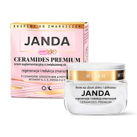 Janda Ceramides Premium, додатковий крем з підвищеною ефективністю, регенерацією та зменшенням зморшок, 50 мл: ціни та характеристики