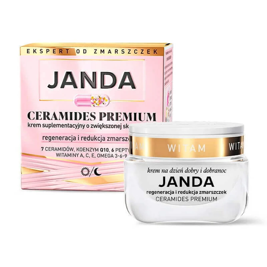 Janda Ceramides Premium, додатковий крем з підвищеною ефективністю, регенерацією та зменшенням зморшок, 50 мл: ціни та характеристики