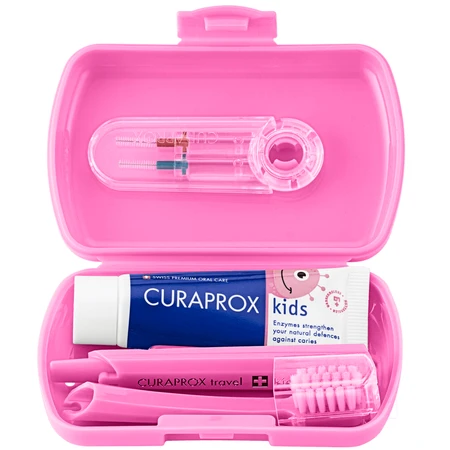 Curaprox Kids, набір для подорожей, рожевий: ціни та характеристики