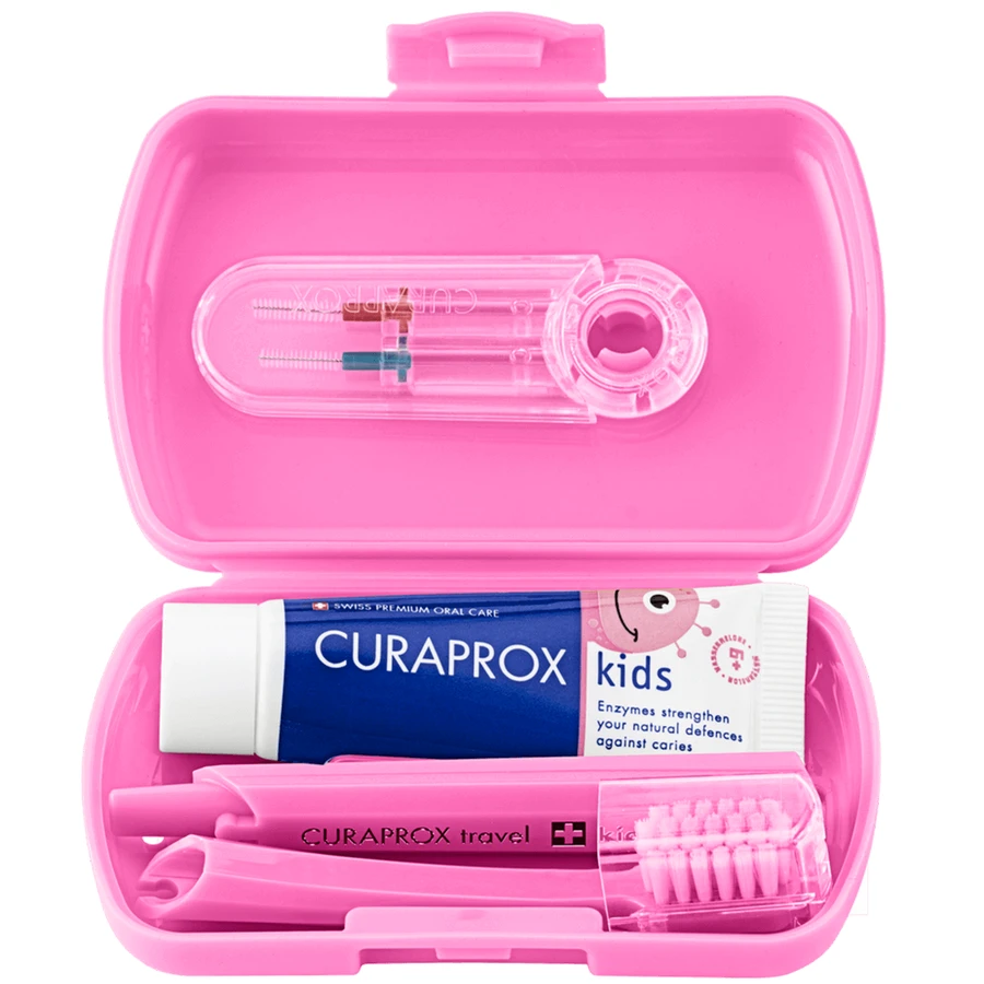 Curaprox Kids, набір для подорожей, рожевий: ціни та характеристики