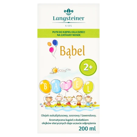 Набор Langsteiner Kids Bubble, детский лосьон для ванны от заложенности носа, от 2 лет, 200 мл + гель для ароматерапии, от 2 лет, 75 мл: цены и характеристики