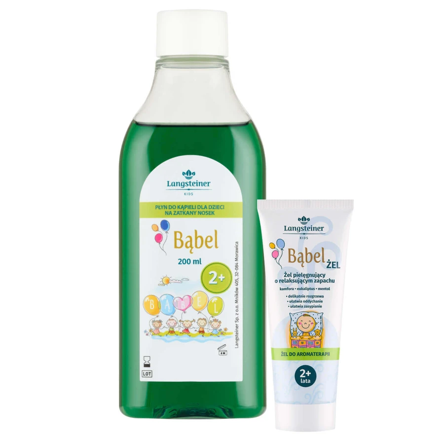 Набор Langsteiner Kids Bubble, детский лосьон для ванны от заложенности носа, от 2 лет, 200 мл + гель для ароматерапии, от 2 лет, 75 мл: цены и характеристики