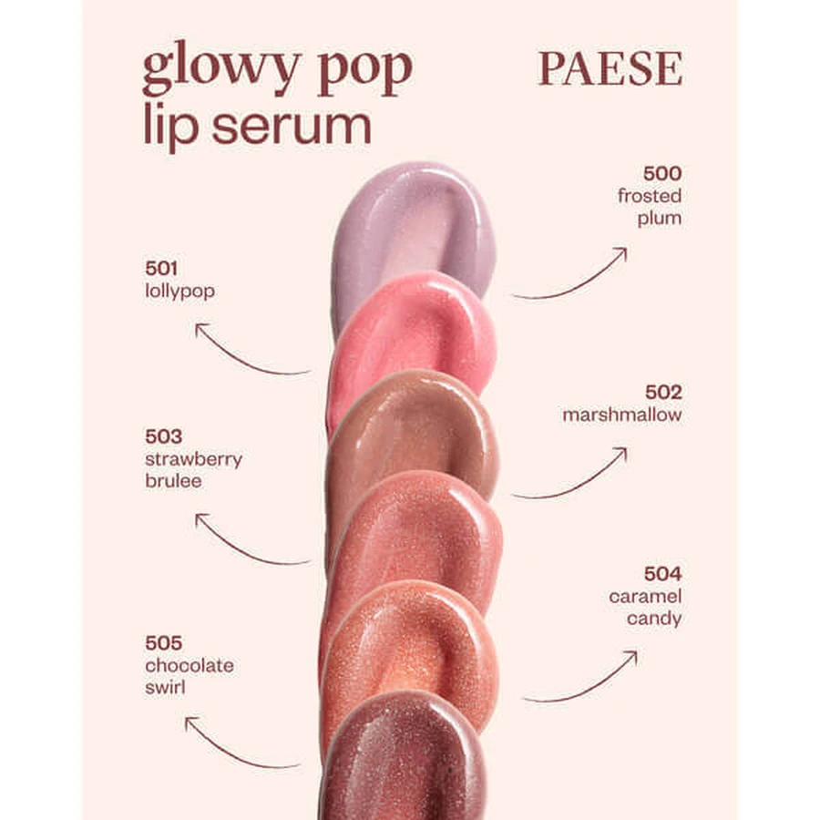 Paese GlowyPop Lip Serum, регенеруюча сироватка для губ, 502 Зефір, 2,2 г: ціни та характеристики