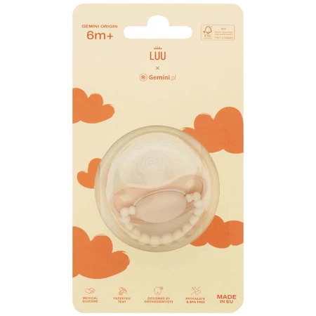 Luu Kids Gemini Origin, силіконова пустушка, від 6 місяців, 1 штука: ціни та характеристики