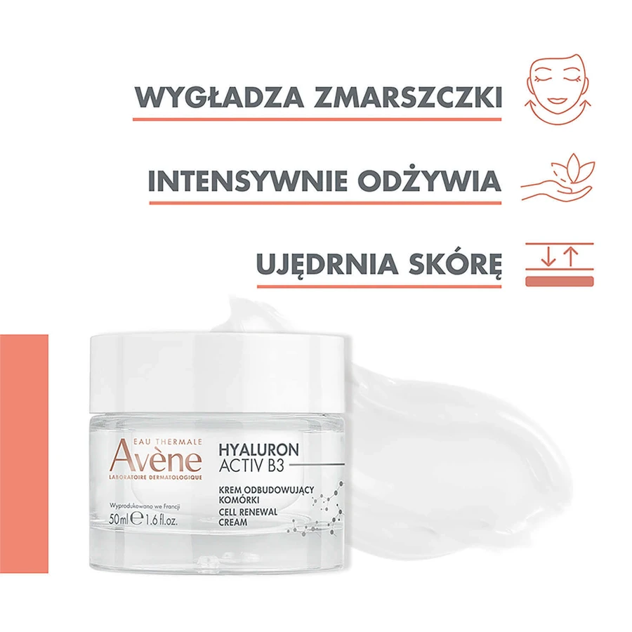 Avene Hyaluron Activ B3, крем против морщин, восстанавливающий клетки, 50 мл + сыворотка-филлер для лица, 10 мл бесплатно: цены и характеристики