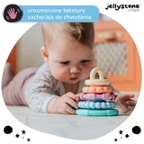 Jellystone Designs, силіконовий прорізувач, маленька вежа, пастельний, від 3 місяців, 1 штука