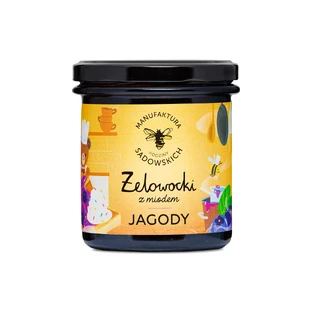 Manufaktura Rodziny Sadowskich Żelowocki z miodem, jagody, 320 g