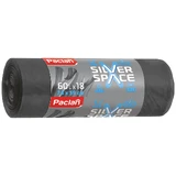 Paclan Silver Space, пакети з вушками, сріблясті, 60 л х 18 шт.