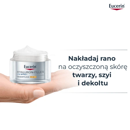 Eucerin Hyaluron-Filler, денний крем проти зморшок з гіалуроновою кислотою, для всіх типів шкіри, SPF 30, резерв, 50 мл: ціни та характеристики