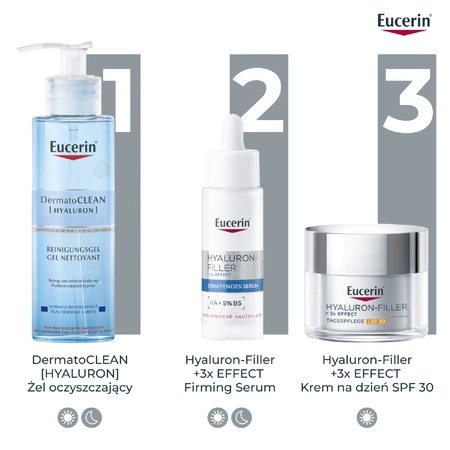 Eucerin Hyaluron-Filler, денний крем проти зморшок з гіалуроновою кислотою, для всіх типів шкіри, SPF 30, резерв, 50 мл: ціни та характеристики