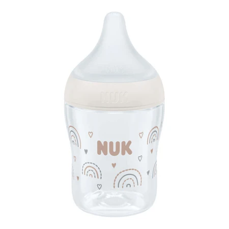 NUK Perfect Match, пляшечка від кольок з силіконовою соскою, розмір S, веселка, від народження, 150 мл: ціни та характеристики