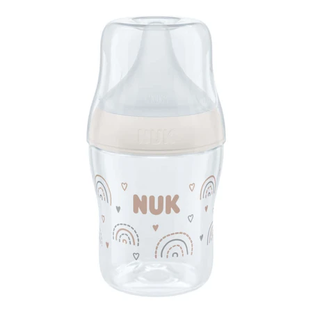 NUK Perfect Match, пляшечка від кольок з силіконовою соскою, розмір S, веселка, від народження, 150 мл: ціни та характеристики