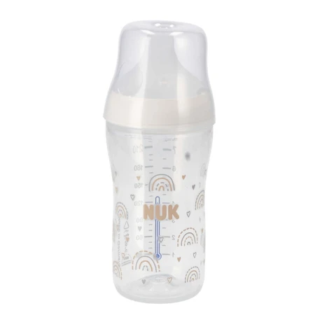 NUK Perfect Match, пляшечка від кольок з силіконовою соскою, розмір M, веселка, від 3 місяців, 260 мл: ціни та характеристики