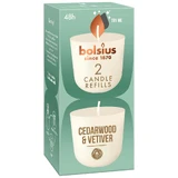 Bolsius Clean Light Cedarwood & Vetiver, ароматизатор для свечей, 20 часов, 2 штуки