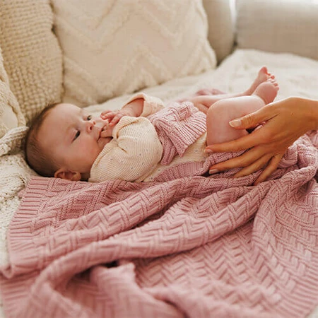 BabyOno, ковдра трикотажна, бавовняна, рожева, 75 см х 100 см, 1 штука: ціни та характеристики