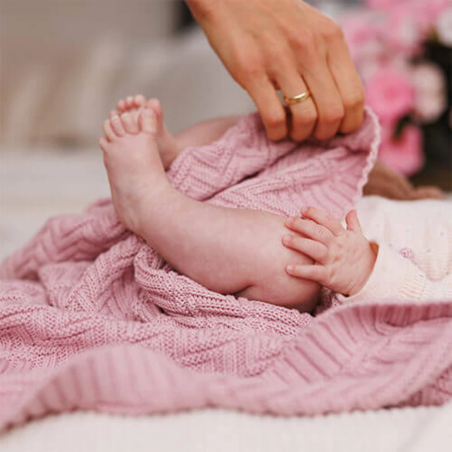 BabyOno, ковдра трикотажна, бавовняна, рожева, 75 см х 100 см, 1 штука: ціни та характеристики