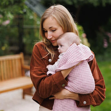 BabyOno, ковдра трикотажна, бавовняна, рожева, 75 см х 100 см, 1 штука: ціни та характеристики