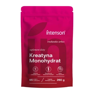 Intenson Creatine Monohydrate, клубнично-ягодный вкус, 260 г