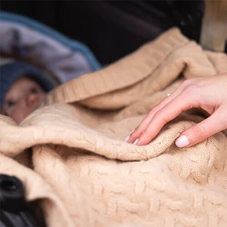 BabyOno, ковдра з мериносової вовни, темно-бежева, 75 см х 100 см, 1 штука: ціни та характеристики