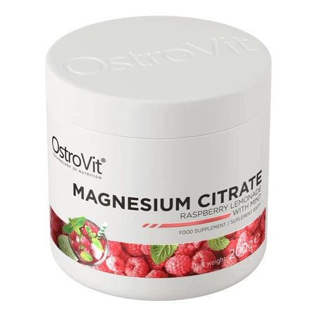 OstroVit Magnesium Citrate, цитрат магния, со вкусом малинового лимонада с мятой, 200 г: цены и характеристики