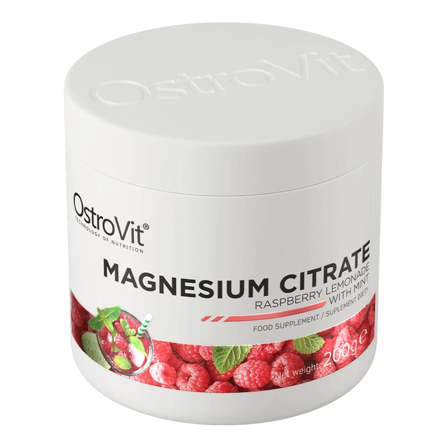 OstroVit Magnesium Citrate, цитрат магния, со вкусом малинового лимонада с мятой, 200 г: цены и характеристики