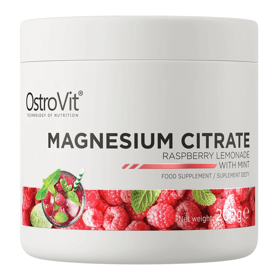 OstroVit Magnesium Citrate, цитрат магния, со вкусом малинового лимонада с мятой, 200 г: цены и характеристики