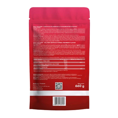 Intenson Multi Collagen, колагеновий лимонадний порошок зі смаком полуниці, 660 г: ціни та характеристики