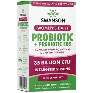 Swanson Women's Daily Probiotic + Prebiotic, 60 капсул