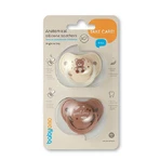 BabyOno, пустышка, 0-6 месяцев, анатомическая, силикон, бежевый/коричневый, 2 штуки: цены и характеристики