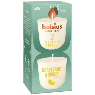 Bolsius Clean Light Grapefruit & Ginger, ароматизатор для свічок, 20 год, 2 шт.