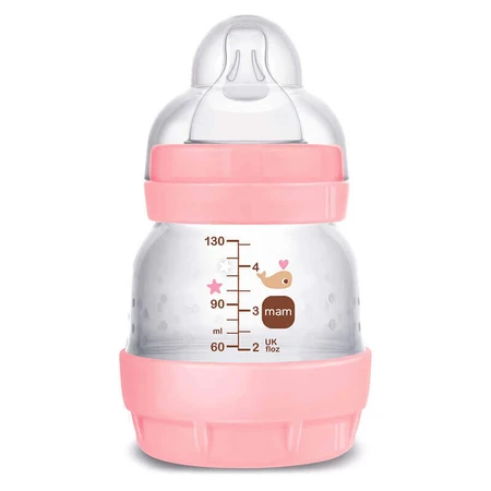 MAM Perfect Start Anti-Colic, пляшечка проти кольок, з силіконовою соскою, Sealife, для дівчаток, від народження, 130 мл: ціни та характеристики