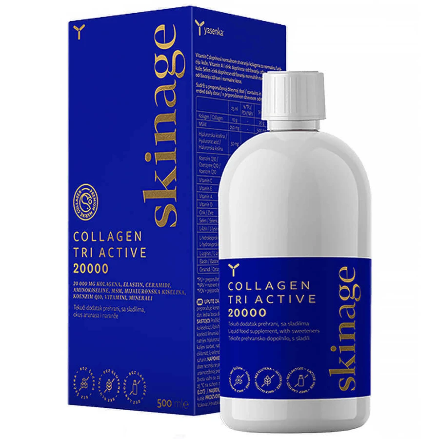 Yasenka Skinage Колаген Tri Active 20000, аромат апельсина та ананаса, 500 мл: ціни та характеристики