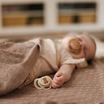 BabyOno, пустышка, 0-6 месяцев, симметричная, силикон, бежевый/коричневый, 2 штуки: цены и характеристики