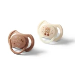 BabyOno, пустышка, 0-6 месяцев, симметричная, силикон, бежевый/коричневый, 2 штуки: цены и характеристики