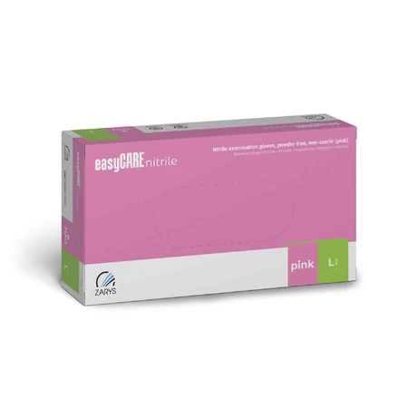 EasyCare Nitrile, нитриловые перчатки, нестерильные, неопудренные, розовые, размер L, 100 штук: цены и характеристики