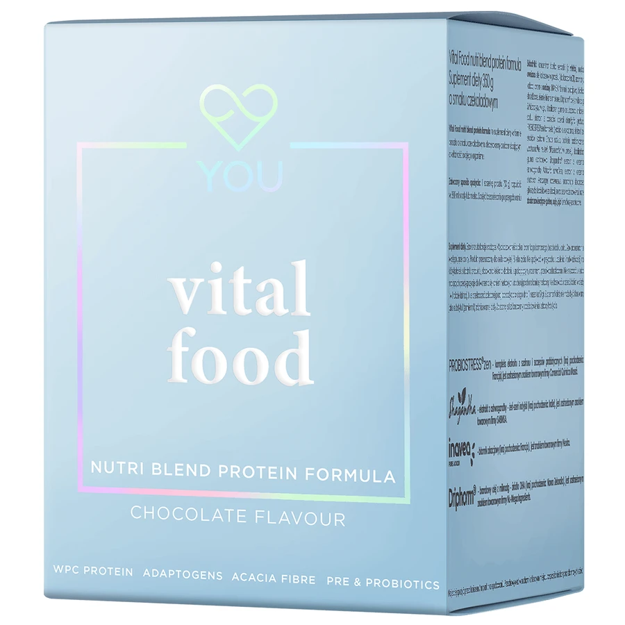 You Vital Food Nutri Blend Протеиновая формула, шоколадный вкус, 50 г x 7 пакетиков: цены и характеристики