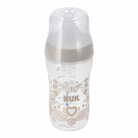 NUK Perfect Match, пляшечка від кольок з силіконовою соскою, розмір M, сердечка, від 3 місяців, 260 мл: ціни та характеристики