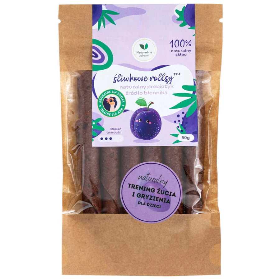 Сливовые роллы Naturally Healthy, натуральный пребиотик и источник клетчатки, 50 г.: цены и характеристики
