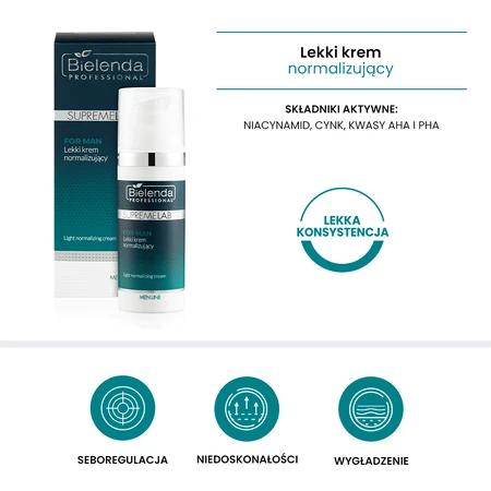 Bielenda Professional SupremeLAB Men Line, легкий нормалізуючий крем, 50 мл: ціни та характеристики