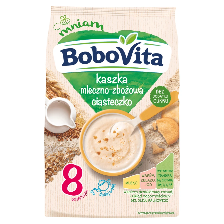BoboVita Молочно-рисова каша, печиво, без цукру, з 12 місяців, 210 г: ціни та характеристики