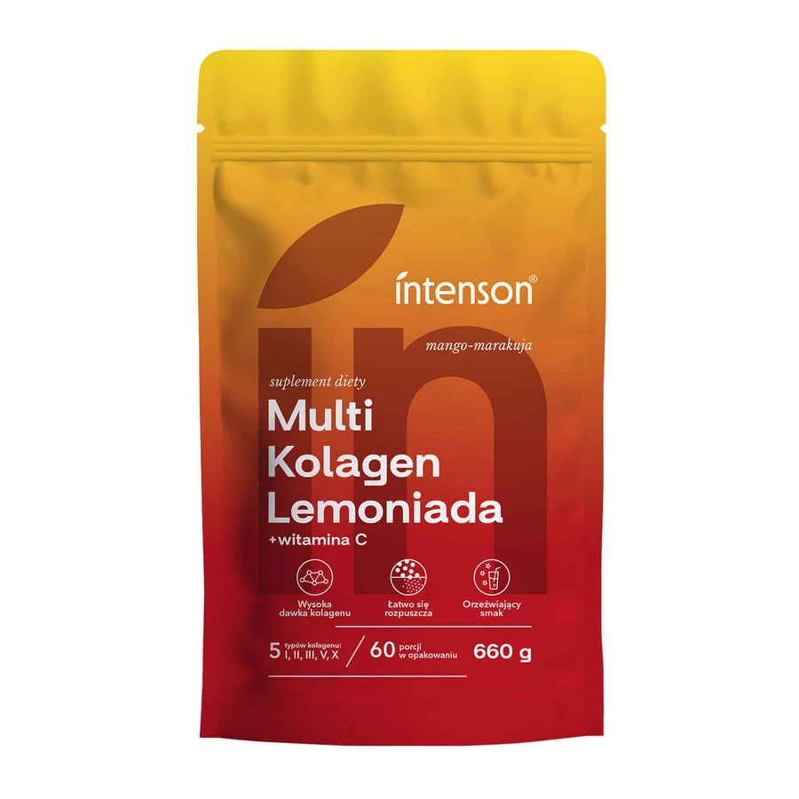 Intenson Multi Collagen, порошок коллагенового лимонада со вкусом манго-маракуйи, 660 г.: цены и характеристики