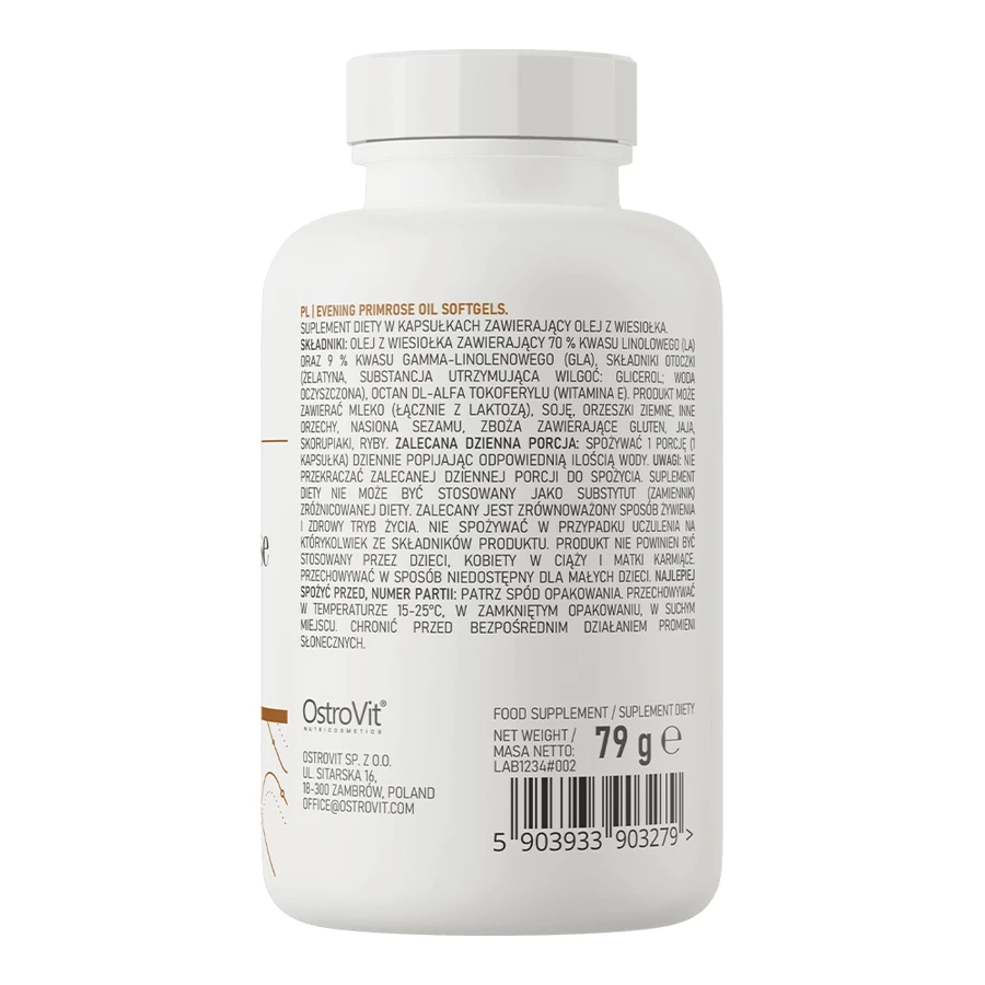 OstroVit Evening Primrose Oil Softgels, олія примули вечірньої, 60 капсул: ціни та характеристики