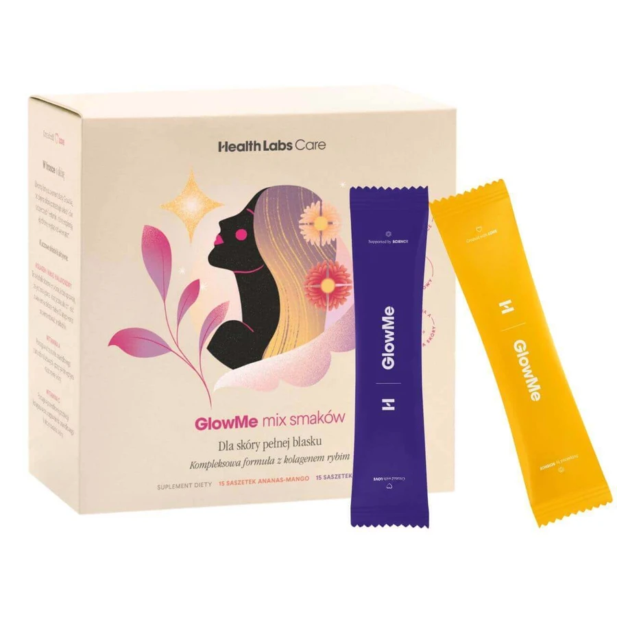 Health Labs GlowMe, малиновий смак, 15 пакетиків + ананасово-манго, 15 пакетиків: ціни та характеристики