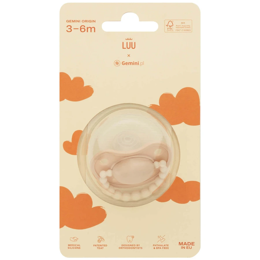 Luu Kids Gemini Origin, силіконова пустушка, 3-6 місяців, 1 штука: ціни та характеристики