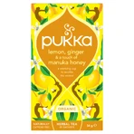 Pukka Lemon Ginger & Manuka Honey Органічний фруктово-трав'яний чай з імбиром та лимоном, ароматизований, 2 г х 20 пакетиків: ціни та характеристики