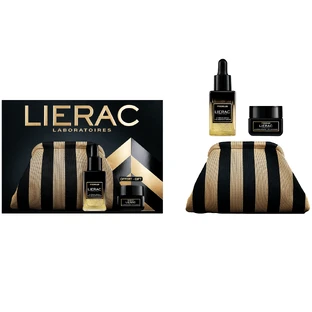 Набор Lierac Premium, восстанавливающая антивозрастная сыворотка, 30 мл + крем для век, 20 мл и косметичка в подарок