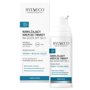 Набір Sylveco Dermo Skóra Sucha, зволожуючий денний крем, SPF 50, 50 мл + крем для рук, 75 мл