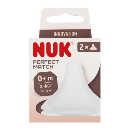 NUK Perfect Match, соска для пляшечки, силіконова, розмір S, від народження, 2 штуки: ціни та характеристики