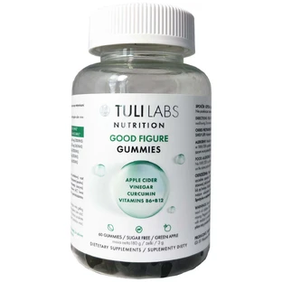 Tuli Labs Good Figure Gummies, желейні боби, зі смаком зеленого яблука, 60 шт.