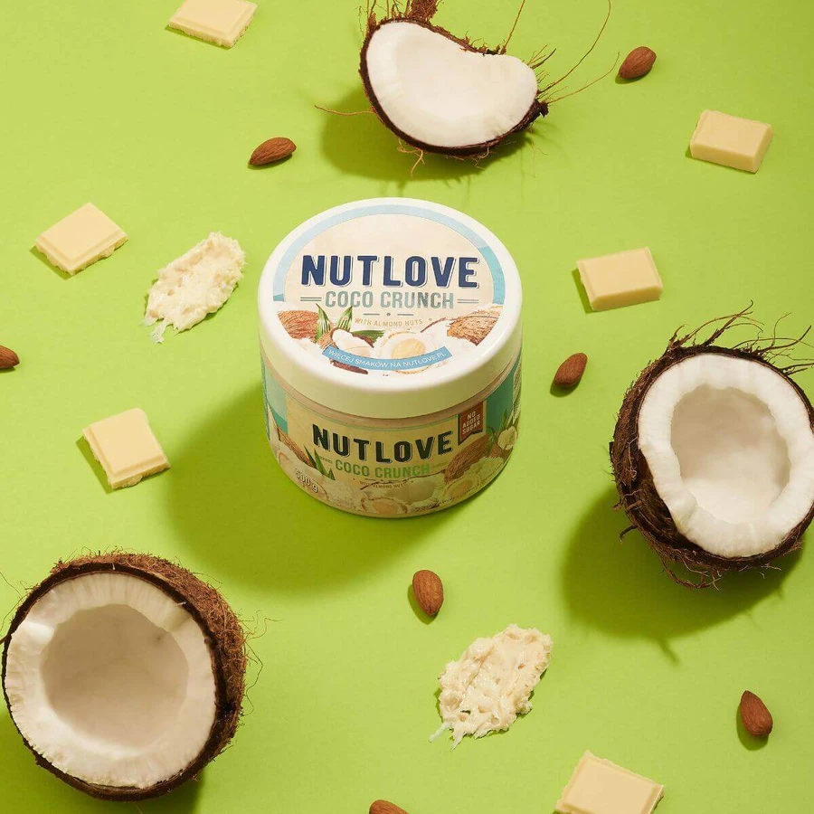 Allnutrition Nutlove Coco Crunch, мигдально-кокосовий крем, без цукру, 500 г: ціни та характеристики